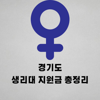 2024년 경기도 여성 청소년 생리대 지원금 총정리